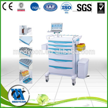 Top quality hospital ward emergency resuscitation cart